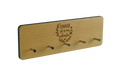 Schlüsselbrett Naturholz Buche mit Gravur