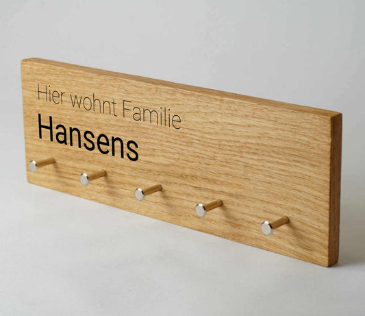 Schlüsselbrett mit Namen