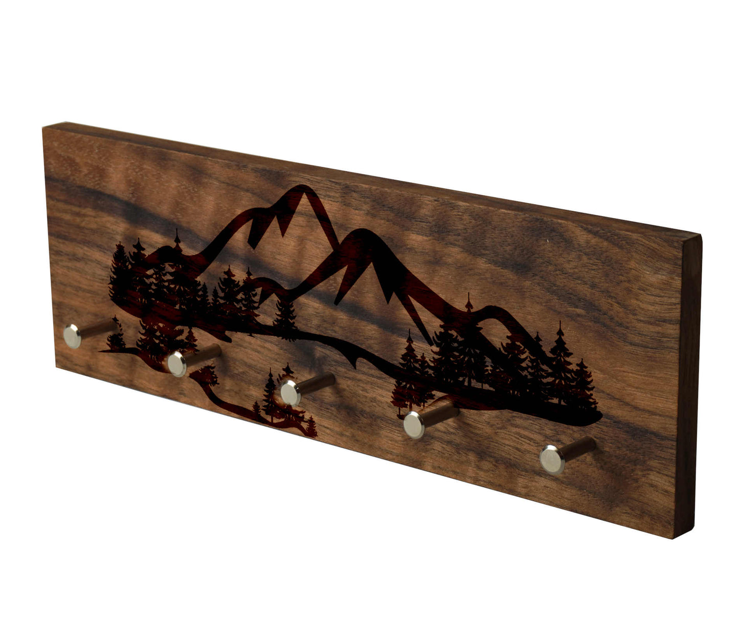 Eiche Schlüsselbrett mit Berg Motiv