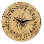 Wanduhr Vintage aus Holz - Blumenmuster - shabby chic Stil - 30 cm/40 cm groß