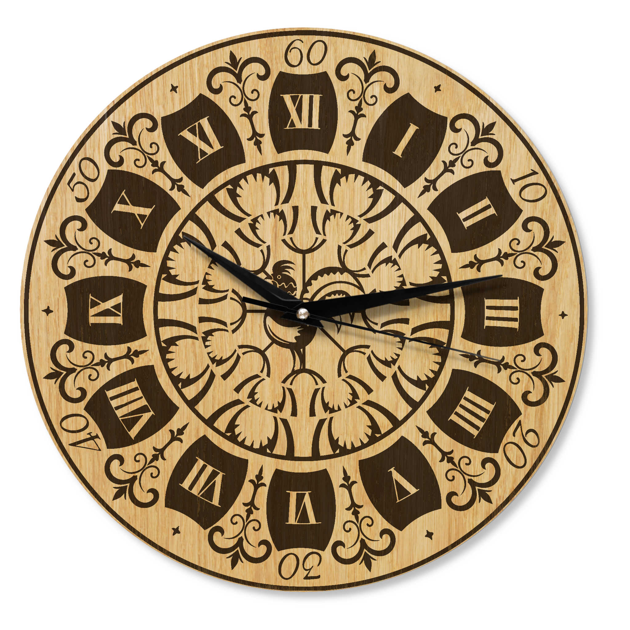 Wanduhr aus Holz -Wohnzimmeruhr Vintage - 30 cm/40 cm groß