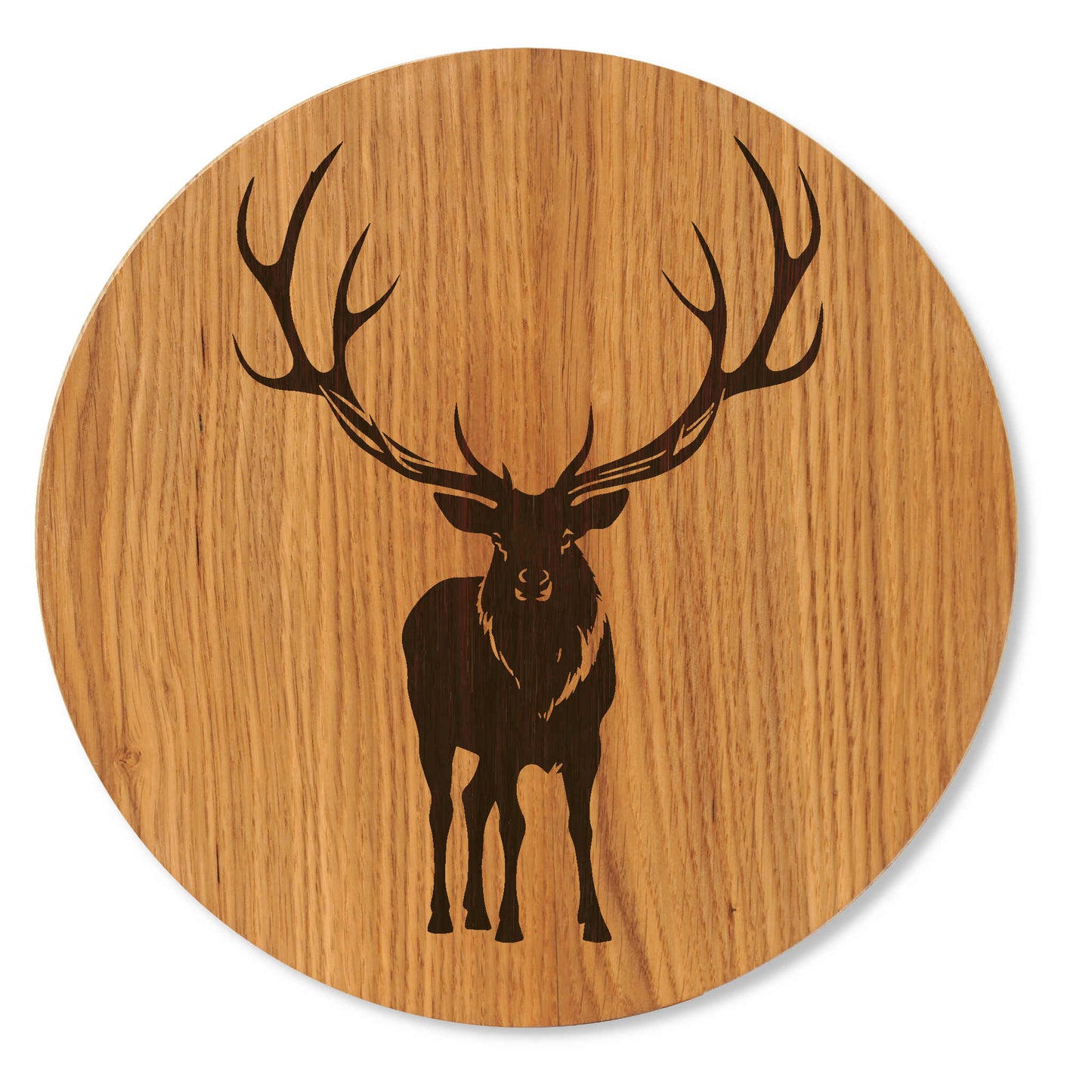 Wandbild Hirsch - Holzbild mit Hirsch Silhouette - 30/40 cm groß