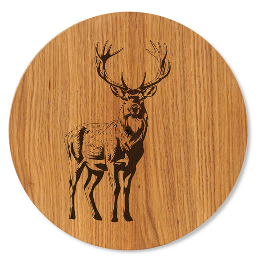 Hirsch Bild auf Holz - Wandbildbild Hirsch - 30/40 cm groß