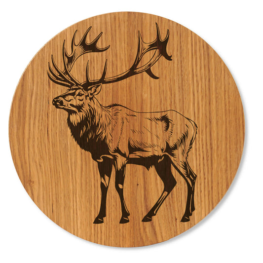 Holzbild Hirschmotiv - Wanddeko mit Hirsch Motiv - 30/40 cm groß
