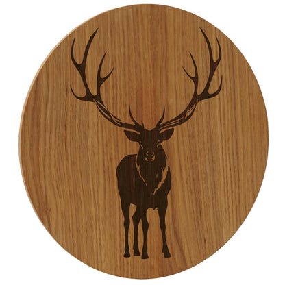 Wandbild Hirsch - Holzbild mit Hirsch Silhouette - 30/40 cm groß