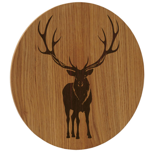 Wandbild Hirsch - Holzbild mit Hirsch Silhouette - 30/40 cm groß