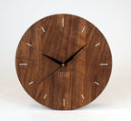 Wanduhr aus Holz - minimalistisch - modernes Design - 30cm - Nussbaum