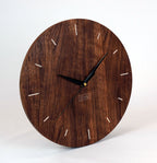 Wanduhr aus Holz - minimalistisch - modernes Design - 30cm - Nussbaum