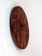Wanduhr aus Holz - minimalistisch - modernes Design - 30cm - Nussbaum