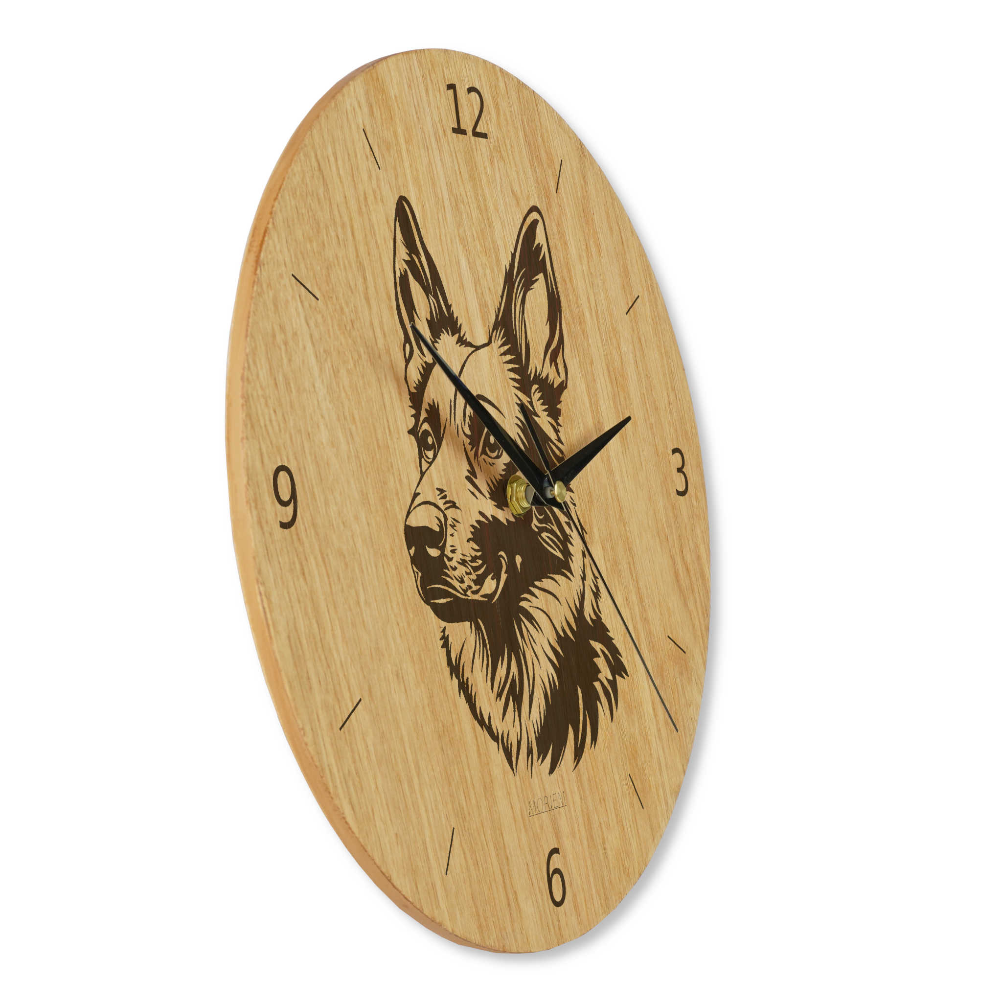 Wanduhr mit Hundemotiv Schäferhund - Wohnzimmeruhr modern - 30 cm/40 cm groß-