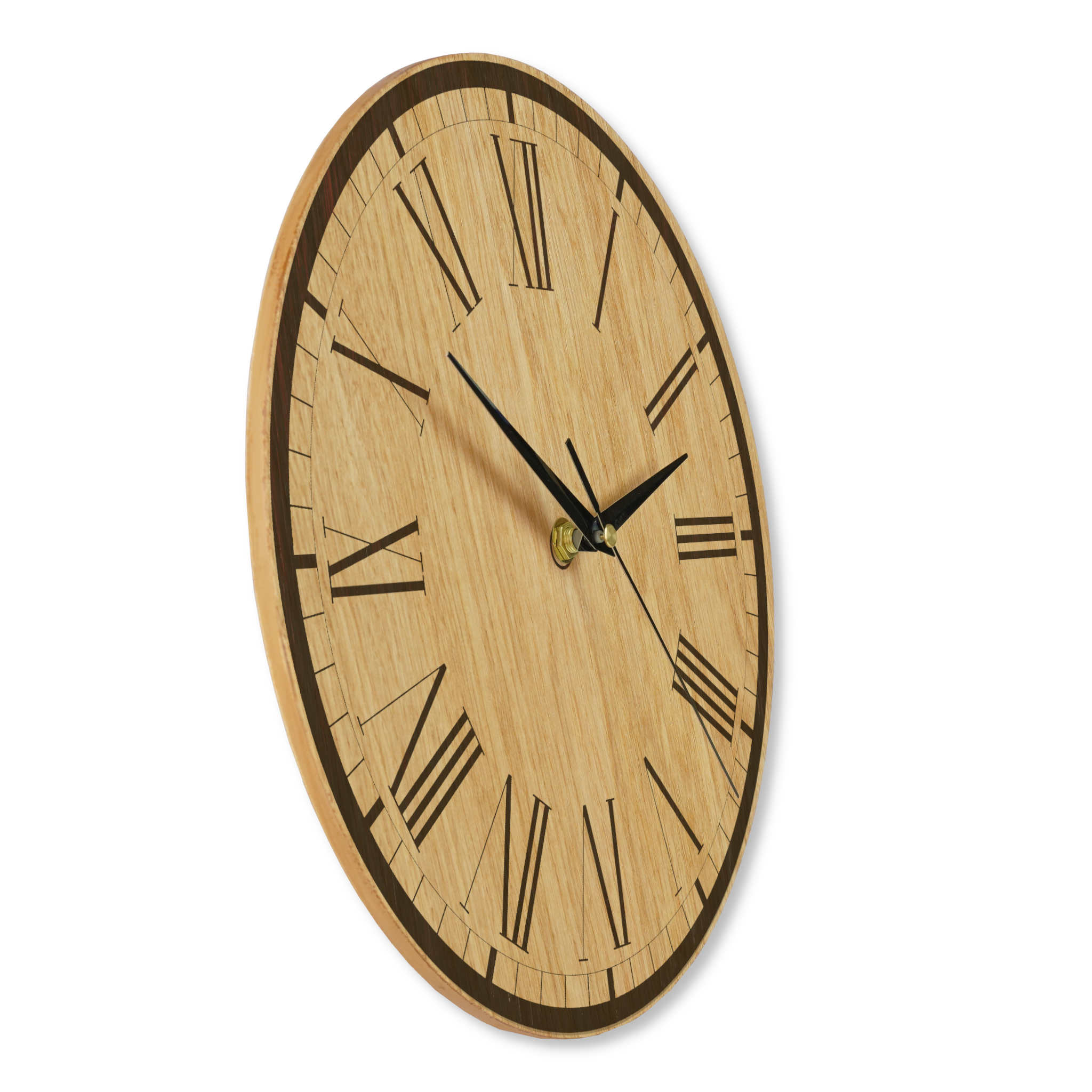 Wanduhr Vintage aus Holz - Blumenmuster - Landhaus Stil - 30 cm/40 cm groß