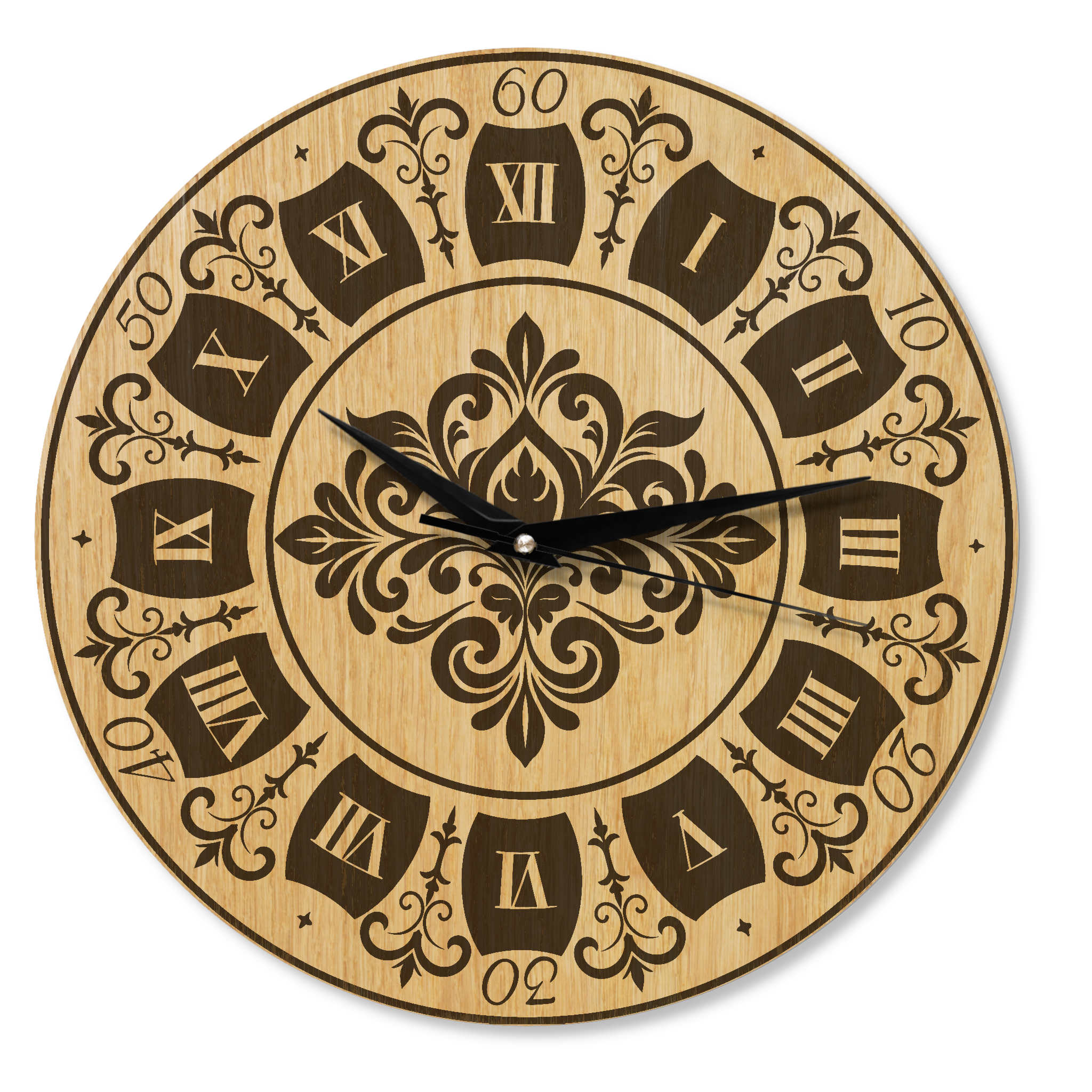 Wanduhr Vintage aus Holz -Wohnzimmeruhr Landhaus Stil - 30 cm/40cm groß