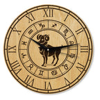 Wanduhr mit Sternzeichen- Motiv Widder- 30 cm/40 cm groß