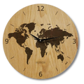 Weltkarte Wanduhr - Wohnzimmeruhr modern - 30 cm/40 cm groß