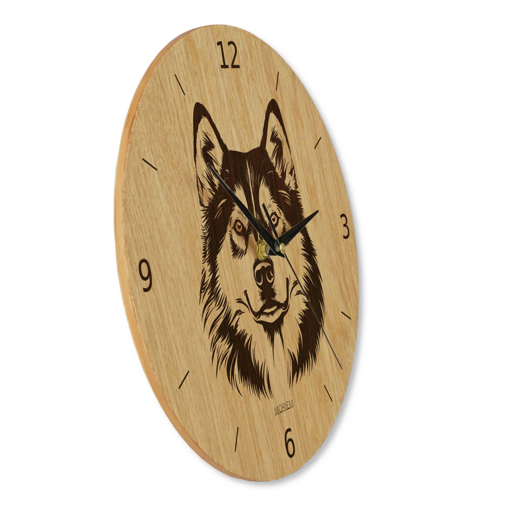 Wanduhr Hund - Wohnzimmeruhr modern mit Hundemotiv - 30 cm/40 cm groß