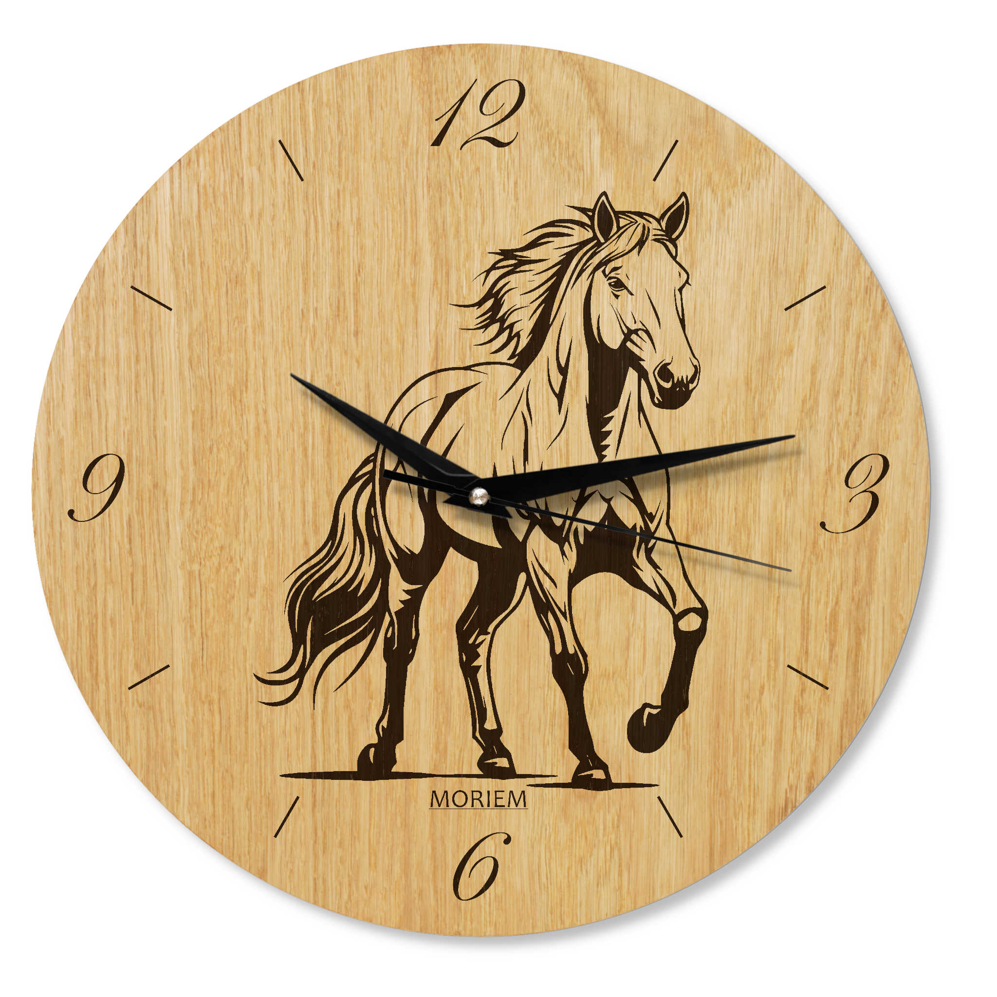 Pferde Wanduhr - WohnzimmeruhrMotive gallopierendes Pferd 30 cm/ 40 cm