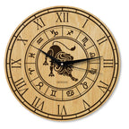 Wanduhr mit Sternzeichen- Motiv Löwe - 30 cm/40 cm groß