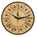 Wanduhr Vintage aus Holz - Blumenmuster - Landhaus Stil - 30 cm/40 cm groß