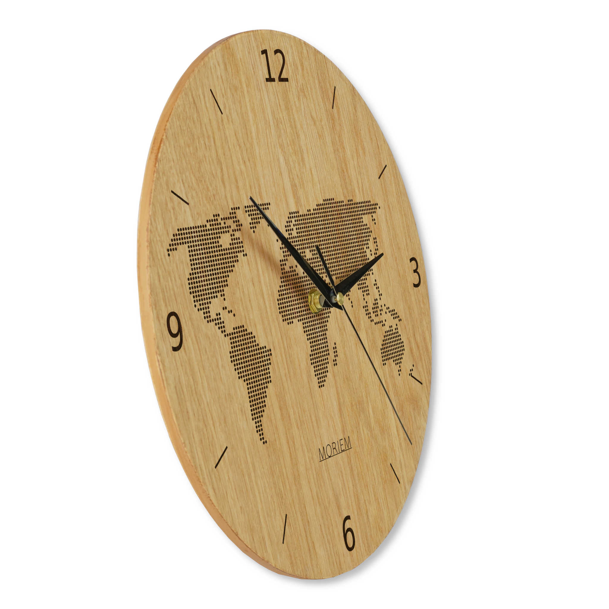 Stylische Wanduhr Weltkarte  - Wohnzimmeruhr modernes Design - 30 cm/40 cm groß