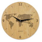 Stylische Wanduhr Weltkarte  - Wohnzimmeruhr modernes Design - 30 cm/40 cm groß
