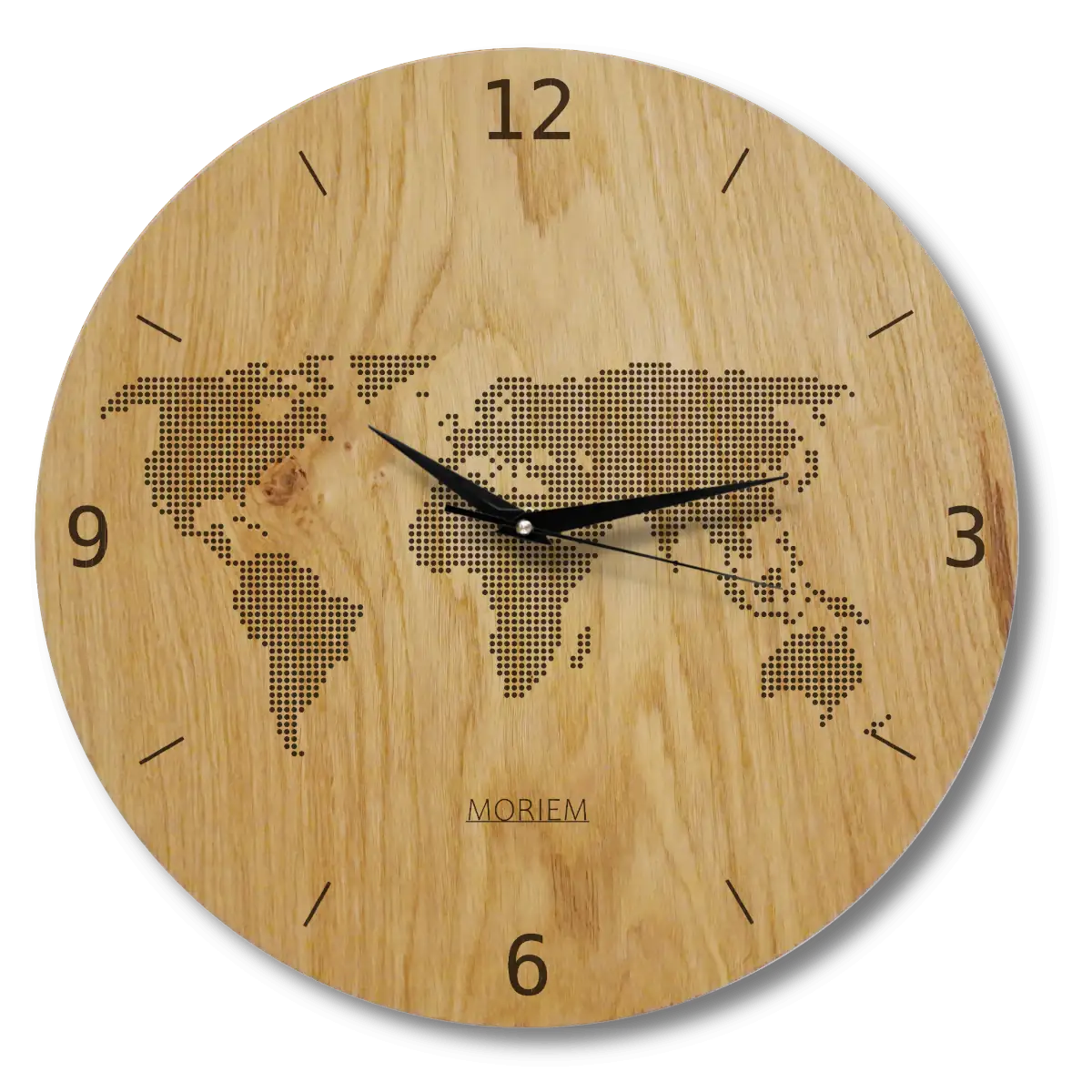 Stylische Wanduhr Weltkarte  - Wohnzimmeruhr modernes Design - 30 cm/40 cm groß