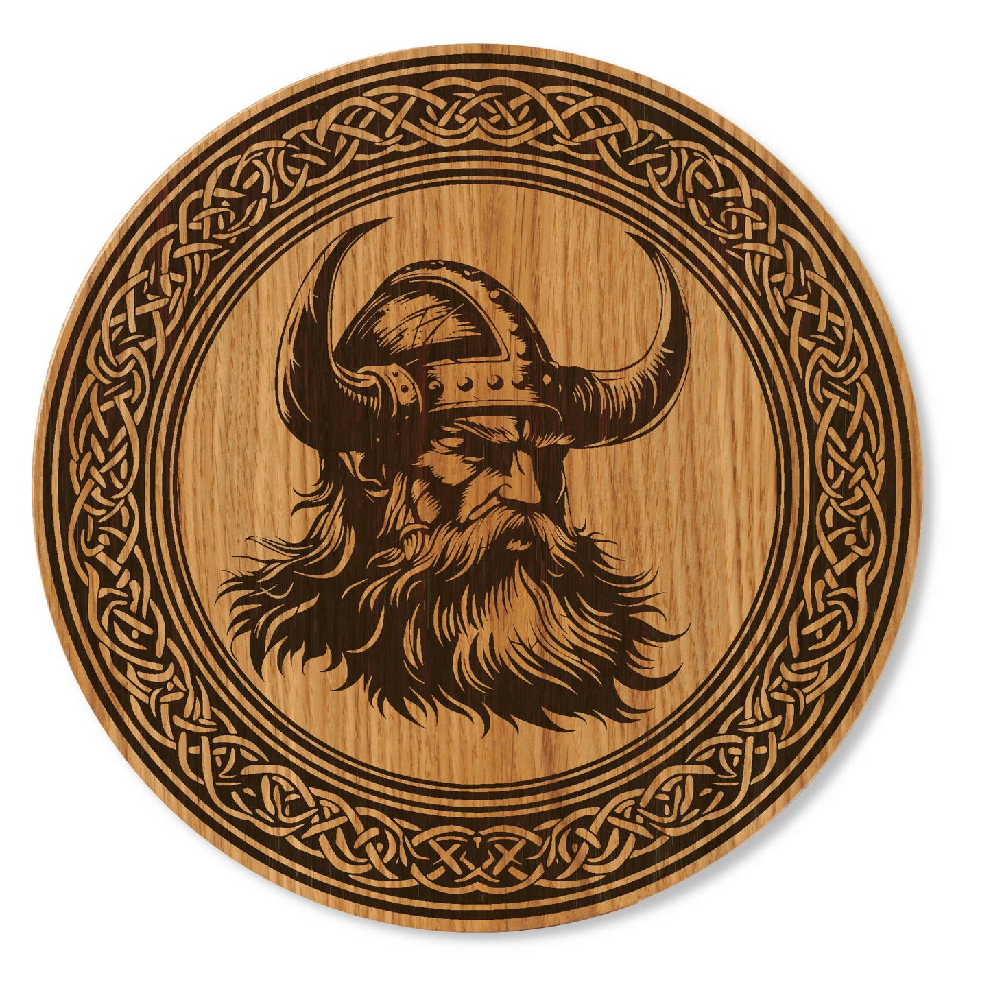 Holzbild Wikinger - Wandbild Wikingerkopf- 30/40 cm
