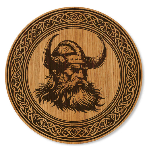Holzbild Wikinger - Wandbild Wikingerkopf- 30/40 cm