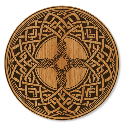 Holzbild Wikinger - Wandbild Wikingerband Knoten- 30/40 cm
