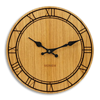 MORIEM - Wanduhr Holz vintage Design 30 cm - Eiche
