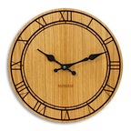 MORIEM - Wanduhr Holz vintage Design 30 cm - Eiche