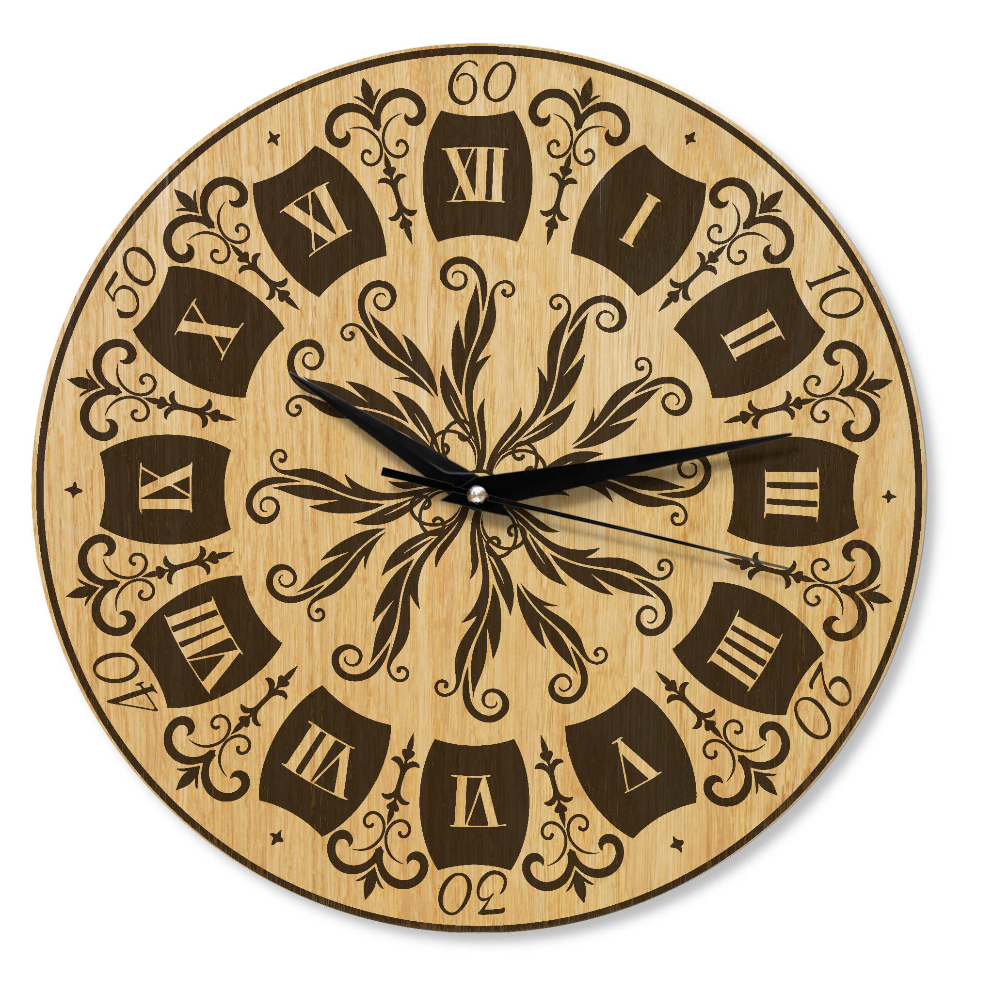 Wanduhr aus Holz -Wohnzimmeruhr Vintage Motive- 30 cm/40 cm groß