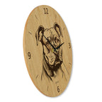 Wanduhr Hund - Wohnzimmeruhr modern mit Hundemotiv Bulldogge - 30 cm/40 cm groß