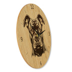 Wanduhr Hund - Wohnzimmeruhr modern mit Hundemotiv Bulldogge - 30 cm/40 cm groß