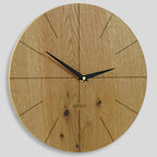 Wanduhr lautlos modern minimalistisches Ziffernblatt eiche rustikal modern.