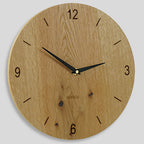 Wanduhr ohne ticken eiche rustikal , modernes Design