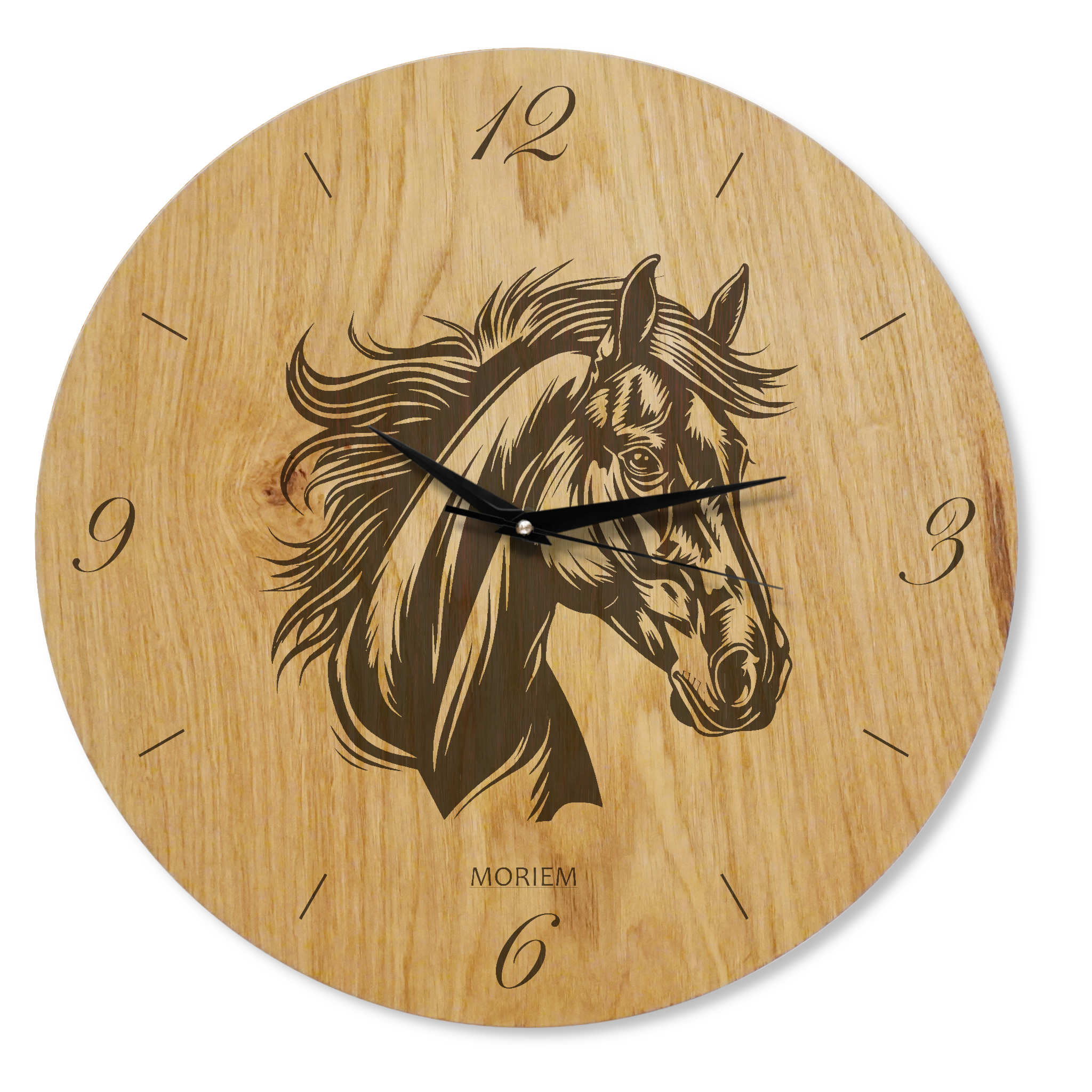 Wanduhr pferd - Wohnzimmeruhr Vintage - Motive Pferdekopf - 30 cm/40 cm groß